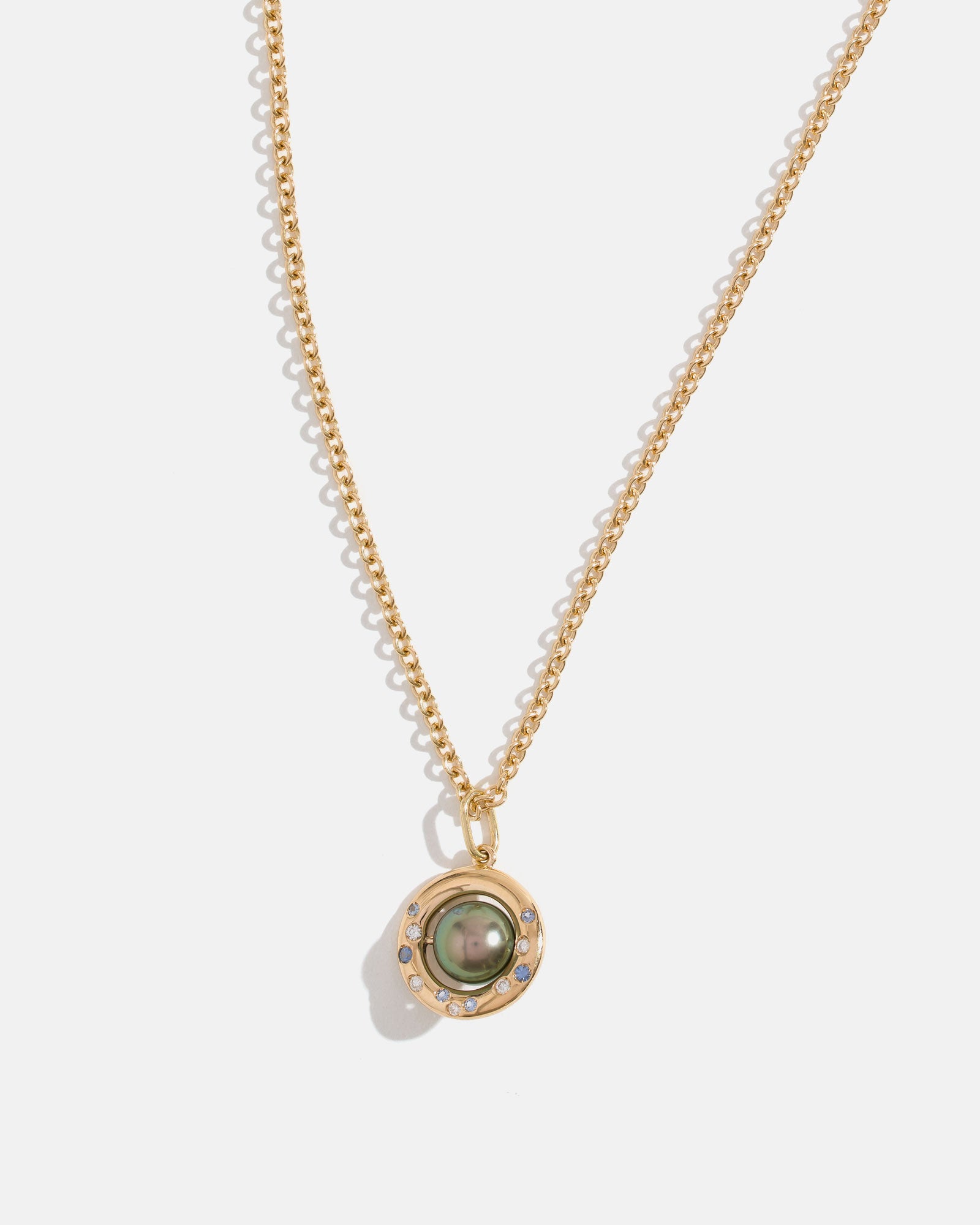 Pendentif Céleste en Or Fairmined 14k avec Perle de Tahiti