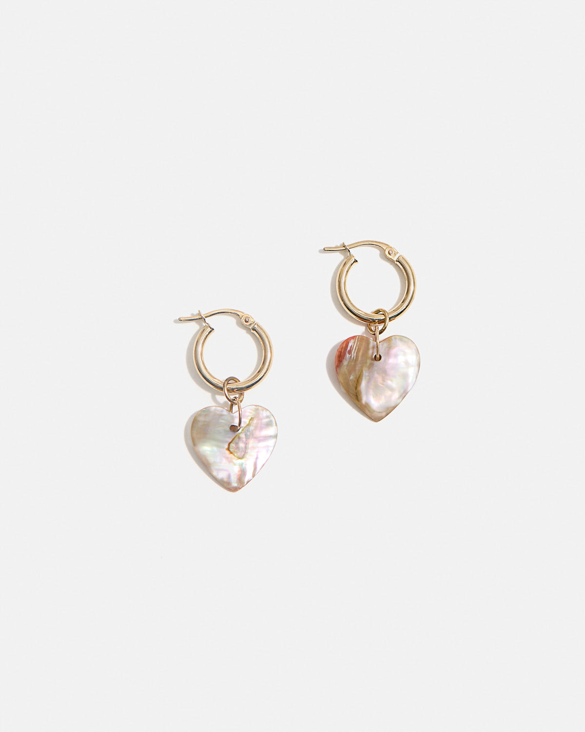 Mini anneaux en Or avec Pendentifs Abalone