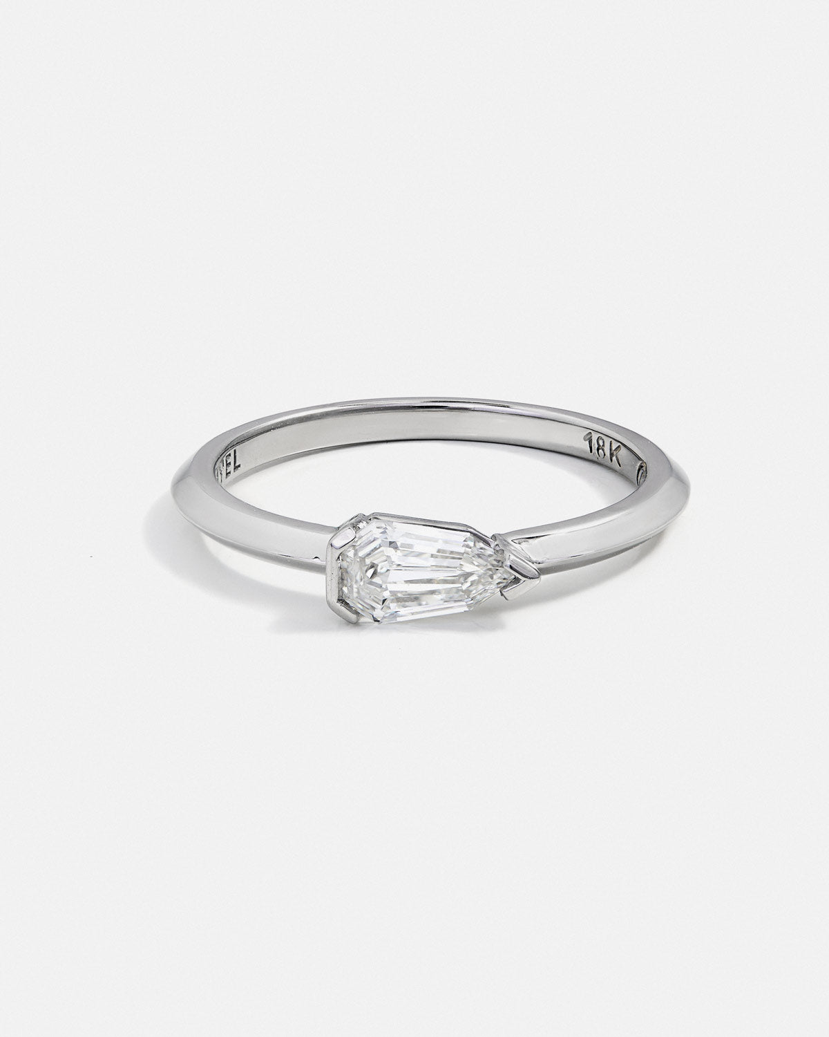 Bague Flèche en Or Fairmined avec Diamant Canadien de 0,55 carats