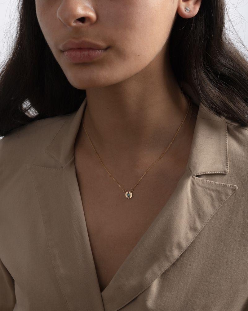 Collier Stein en Or Jaune 14k avec Diamant