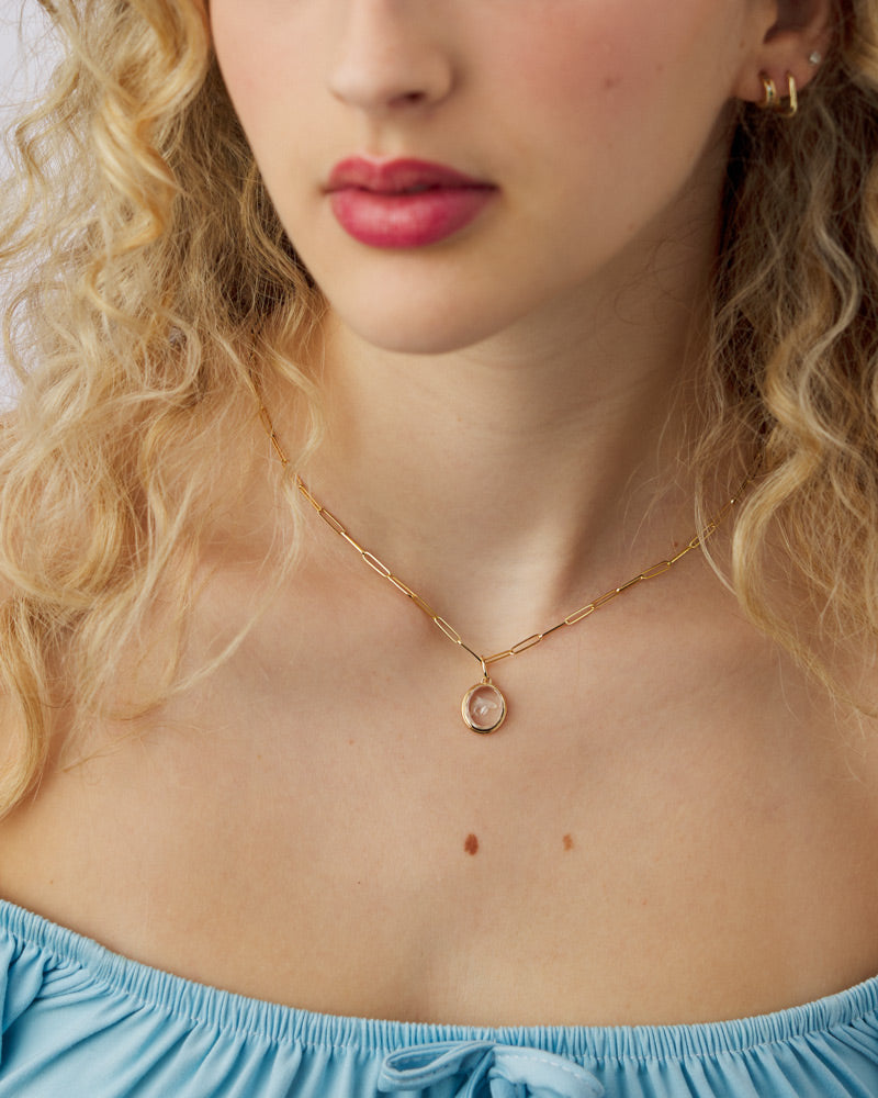 Pendentif Baleine en Quartz et en Or Jaune 14k - MYEL x SNAP Québec