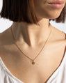 Flower Pendant in Gold & Diamond Worn