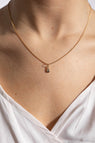 Drop Pendant in Gold & Diamond Worn
