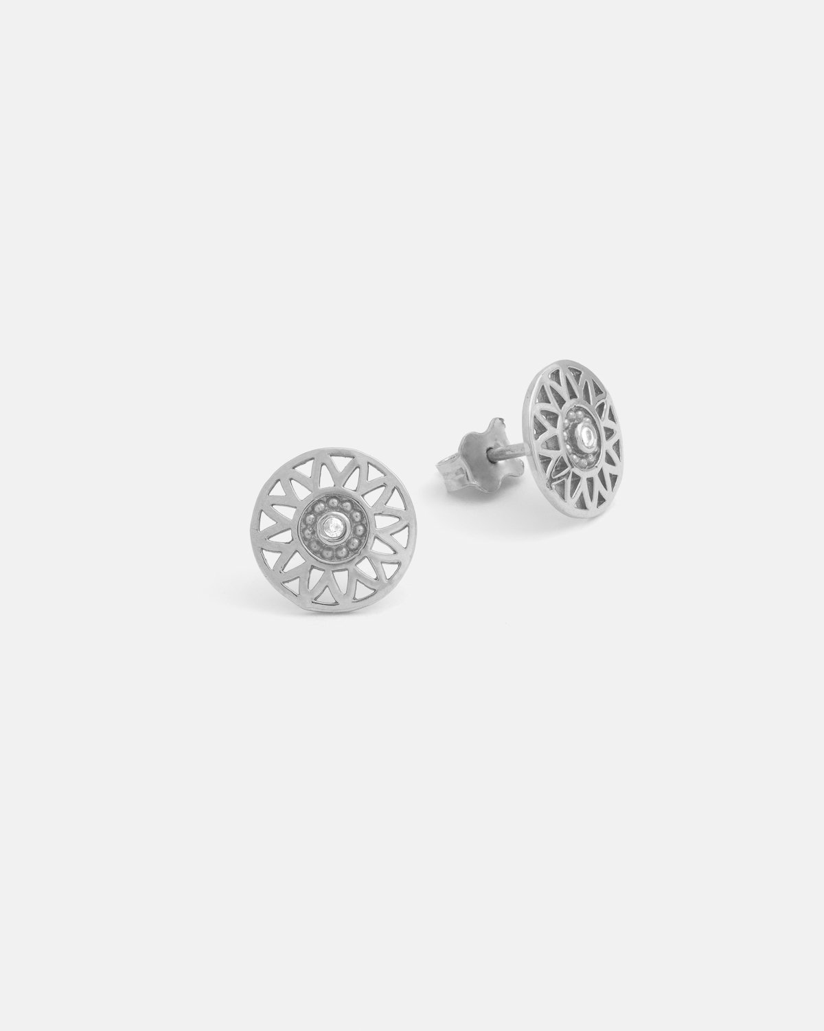 Boucles d'oreilles Hélios en Argent avec Diamant de Laboratoire