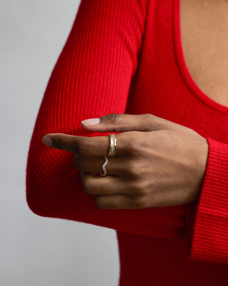 Bague Frou-Frou en Or Fairmined 18k et Diamants de laboratoire