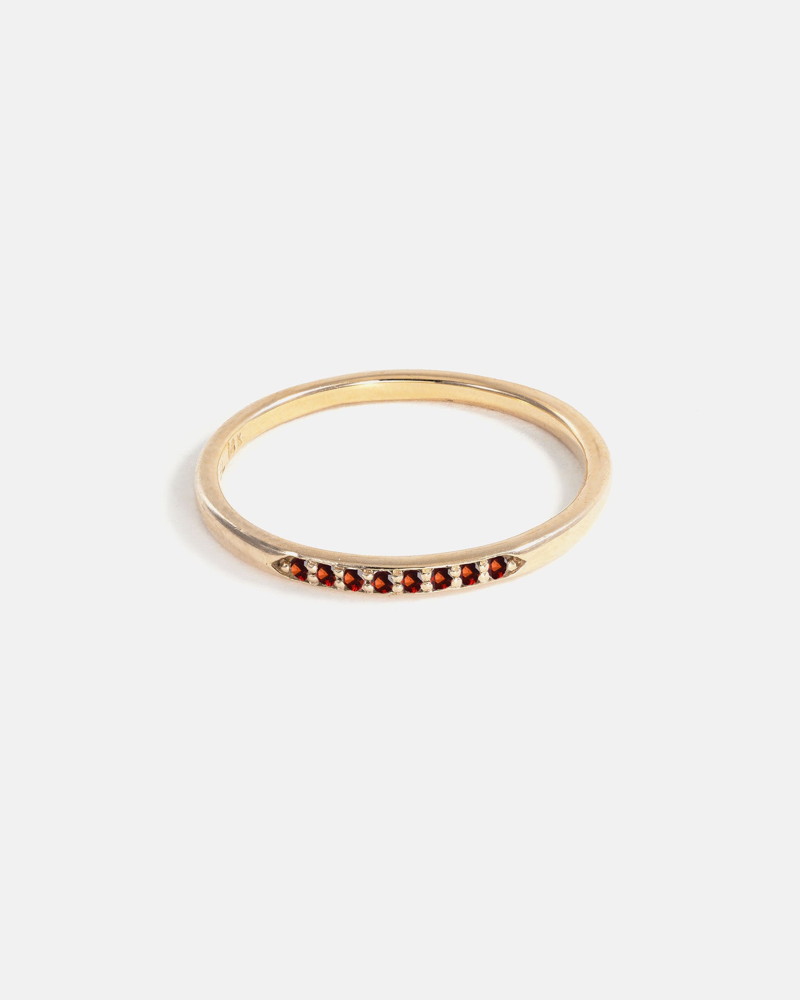 Stratura Wedding Ring in 14k Yellow Gold with Ethical Birthstones