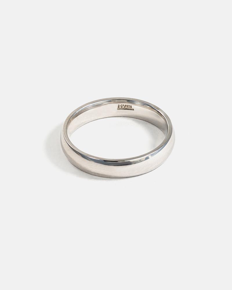 Jonc Semi Bombé en Argent 4mm
