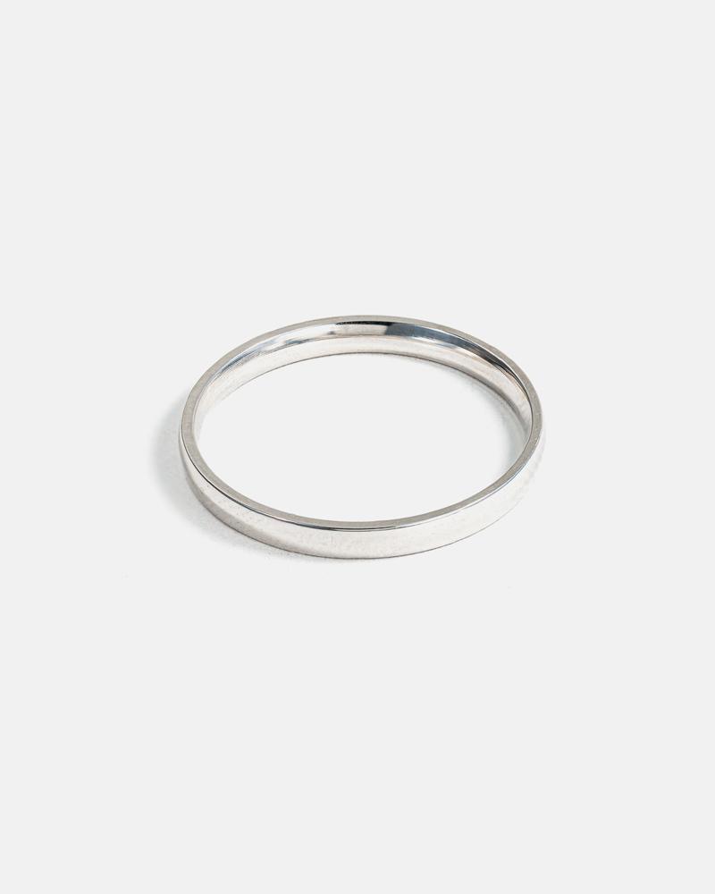 Jonc Semi-bombé en Argent Sterling 2mm
