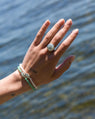 Bracelet Nausicaa en Argent avec Quartz Rose du Brésil