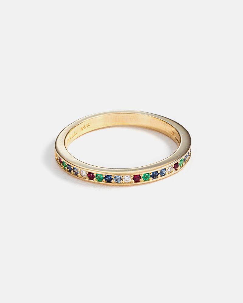 Jonc Pavé Confetti en Or Jaune 14k
