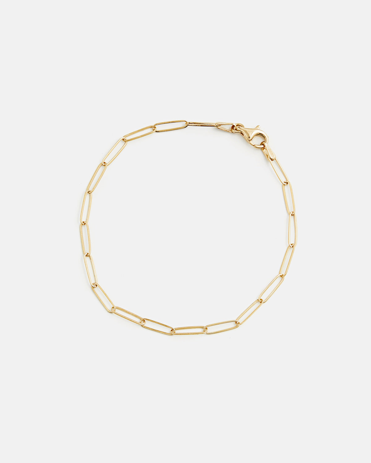 Bracelet Paper Clip en Or Jaune 14k