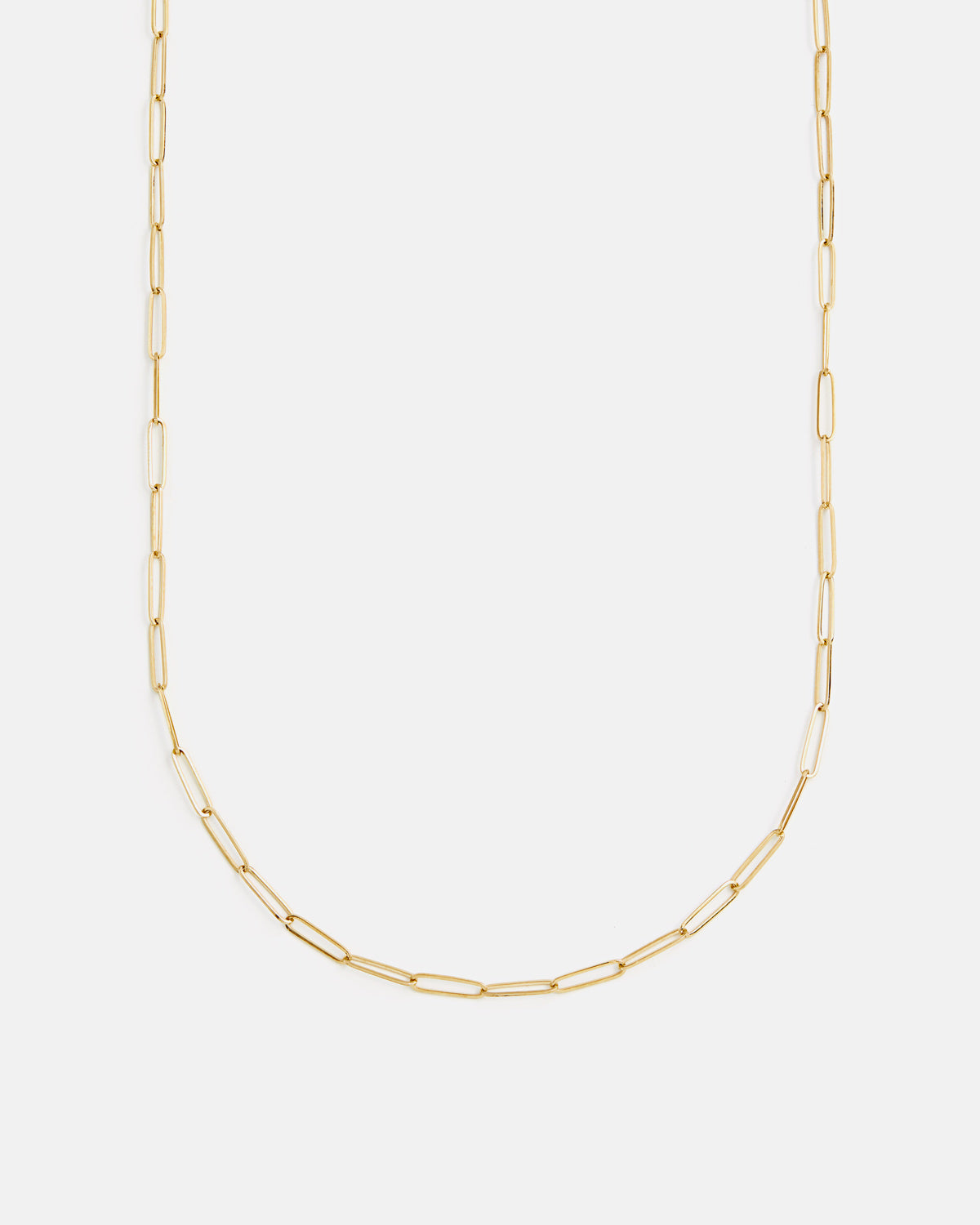 Chaîne Paper Clip en Or Jaune 14k