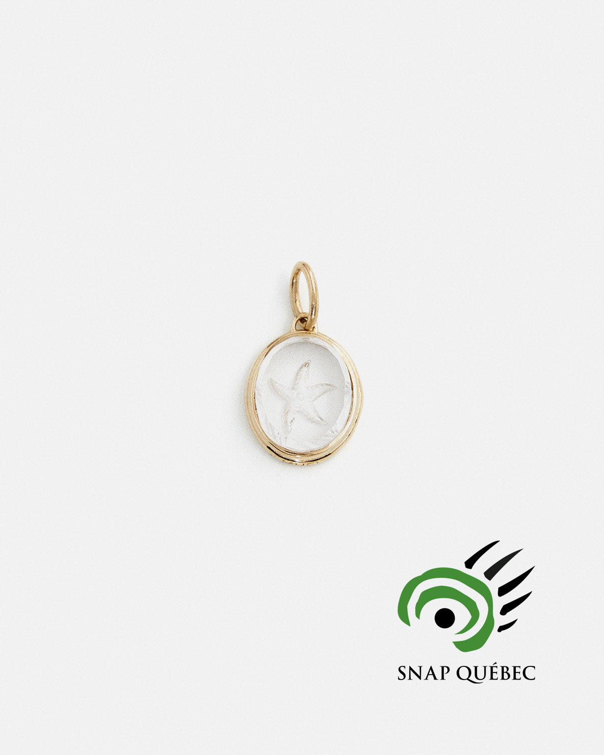 Pendentif Étoile de Mer en Quartz et Or Jaune 14k - MYEL x SNAP Québec