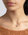 Collier Stein en Argent avec Aigue-marine