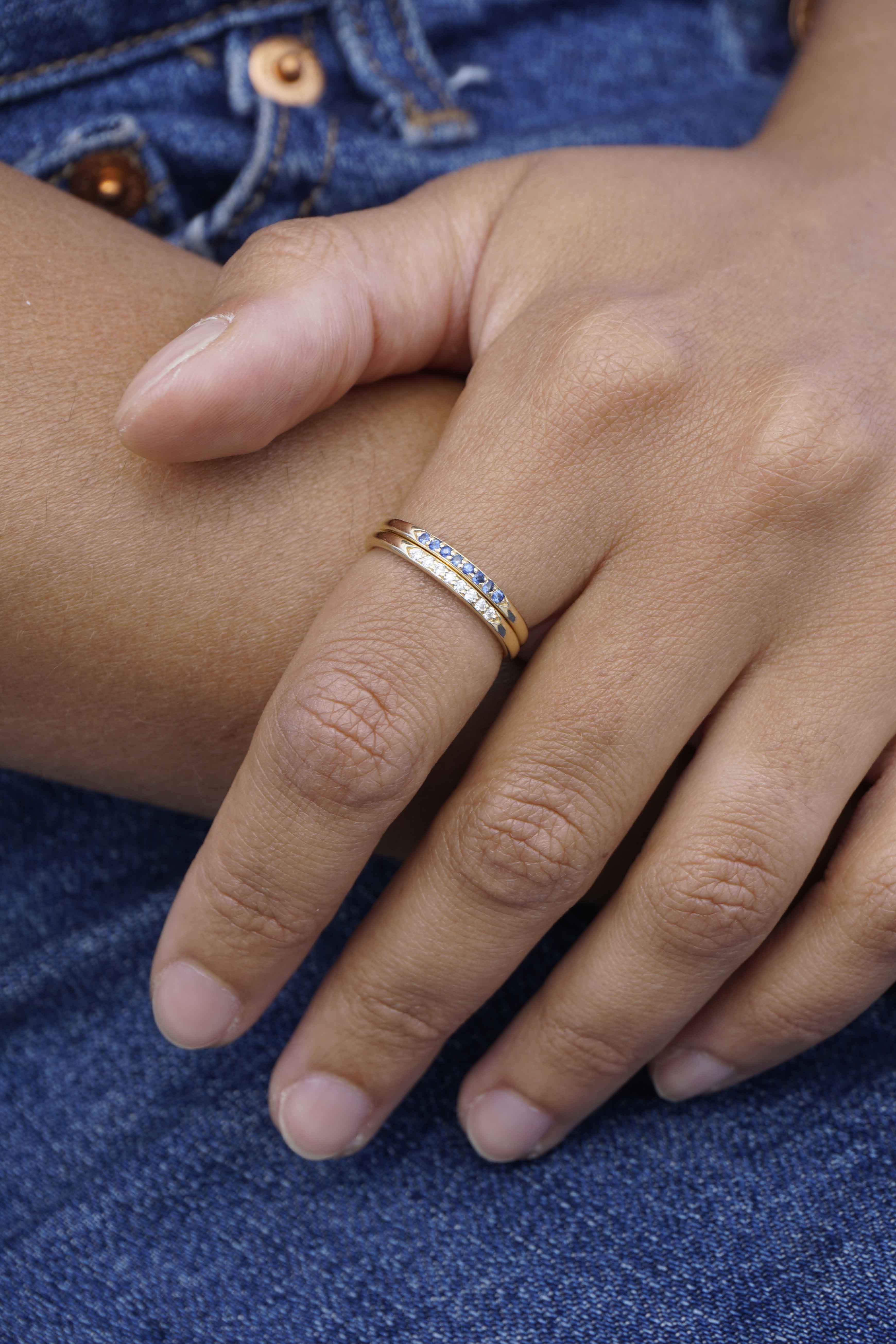 Jonc Stratura en Or 14k avec Diamants de Laboratoire