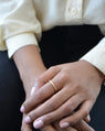 Crafted simple band with sphere details in 14K Yellow Gold Ring