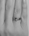 Solitaire Origines en Or Blanc Fairmined 14k avec Pierre de Naissance Éthique
