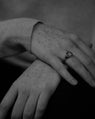 Sterling silver signet ring with hexagonal cutout